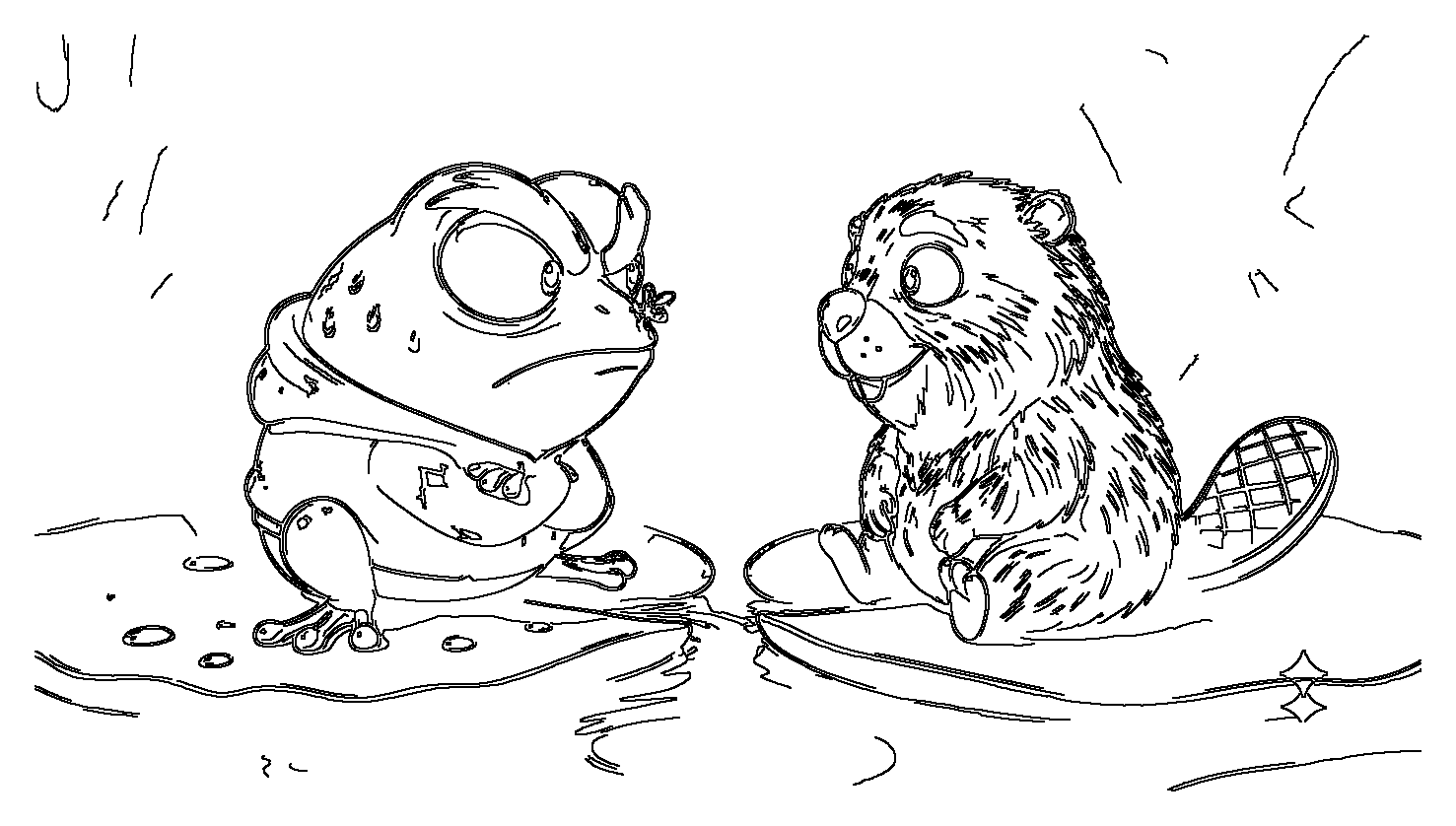 Angry Frog and beaver